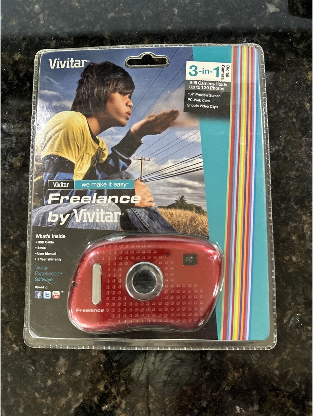 Vivitar ViviCam V15 1.3MP Digital Camera - Red